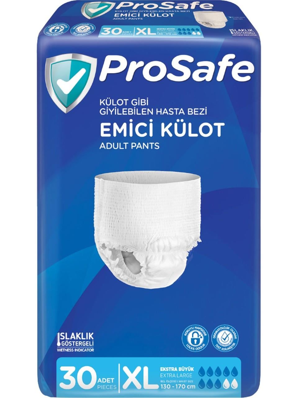 Prosafe Emici Külot Yetişkin Hasta Bezi XLarge (Extra Büyük) Boy - 120 Adet 