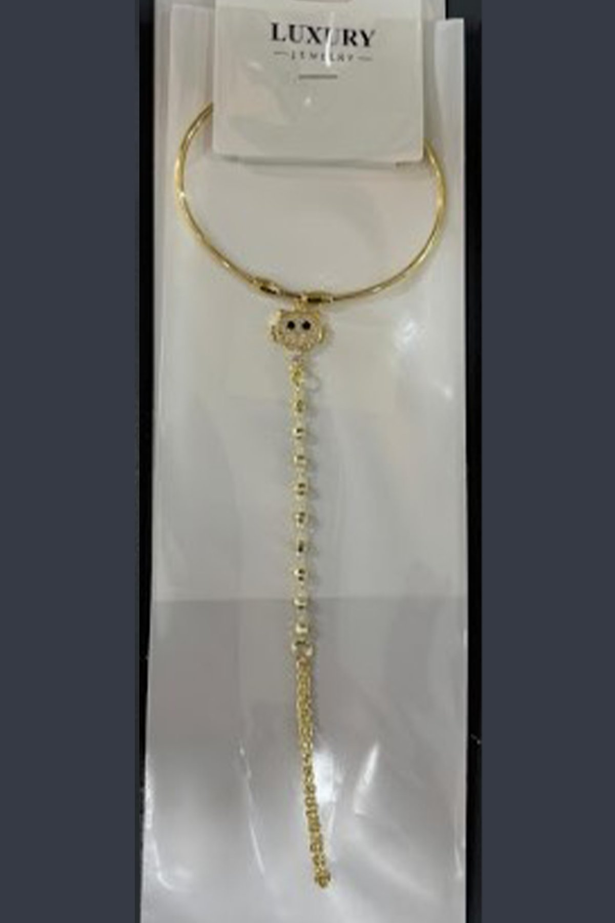 Butik Tarzı Taş İşlemeli Gold Şahmeran Modeli