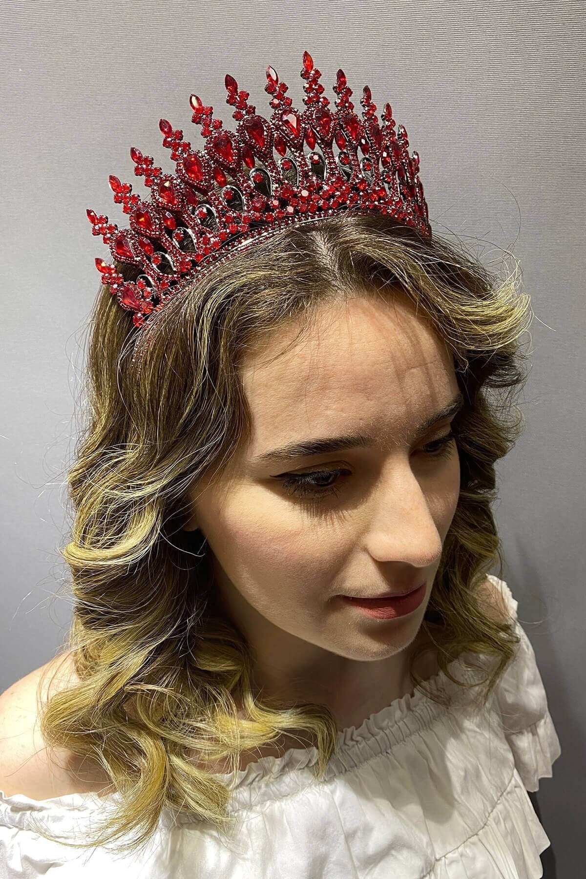 Kırmızı Henna Model Gelin Kına Tacı