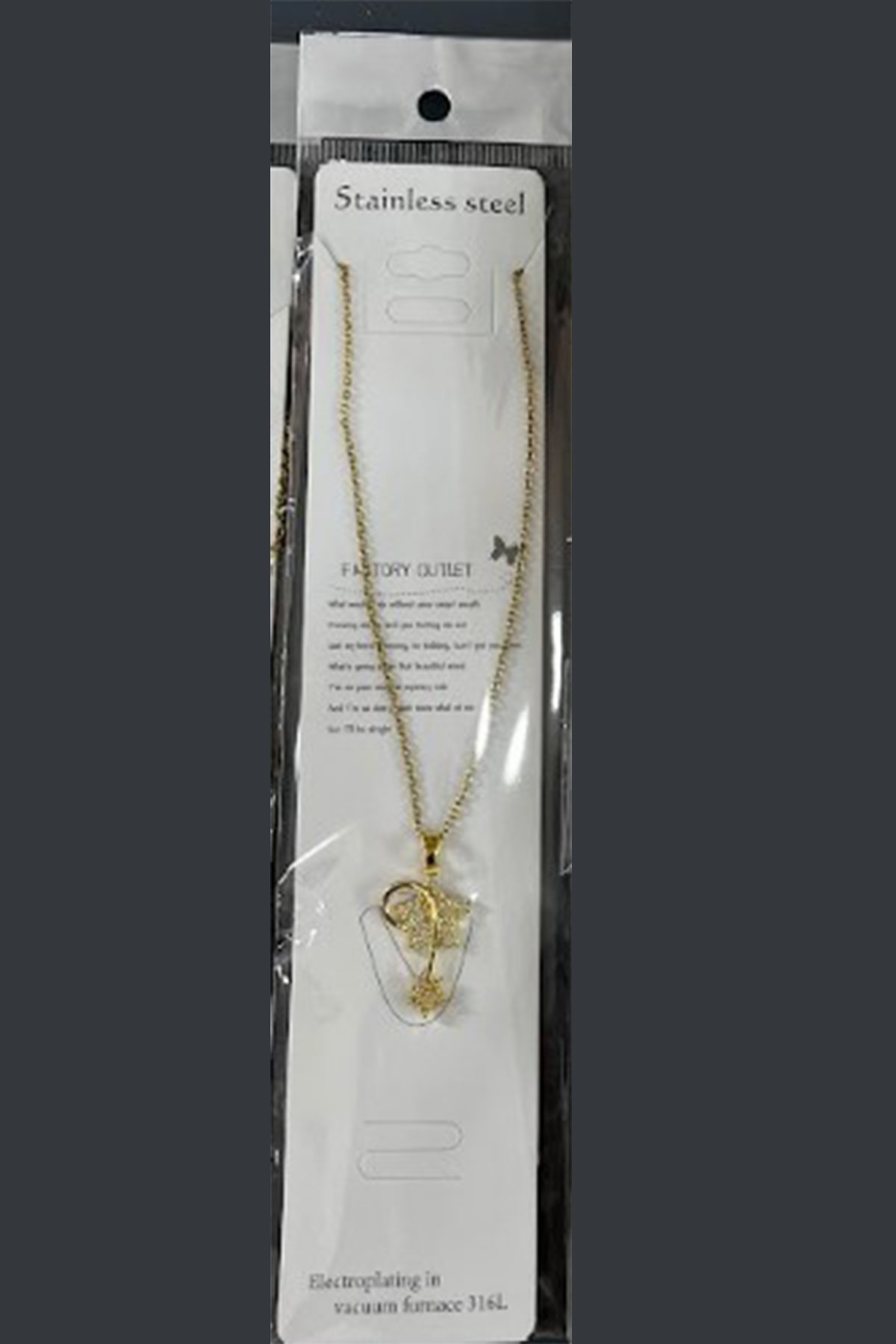 Minimalist Yıldız Detaylı Zirkon Taşlı Kolye