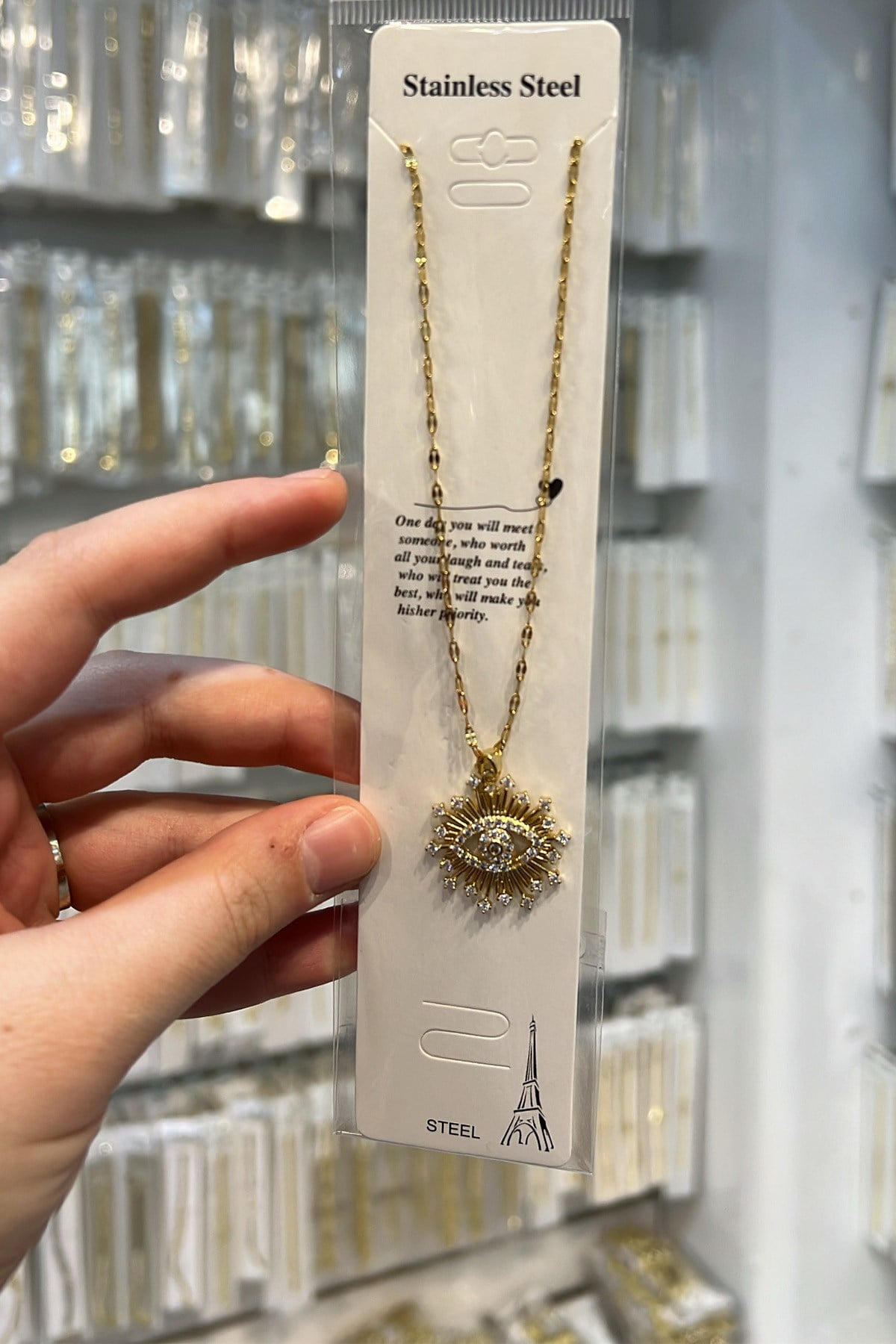 Özel Tasarım İnce Zincirli Gold Kolye