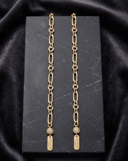 Toptan 316L Çelik Gold Kaplama Modern Zincir Tasarım Kadın Bileklik