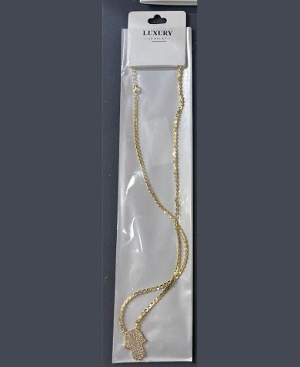Toptan Gold Baget Zirkon Taşlı Minimalist Kolye