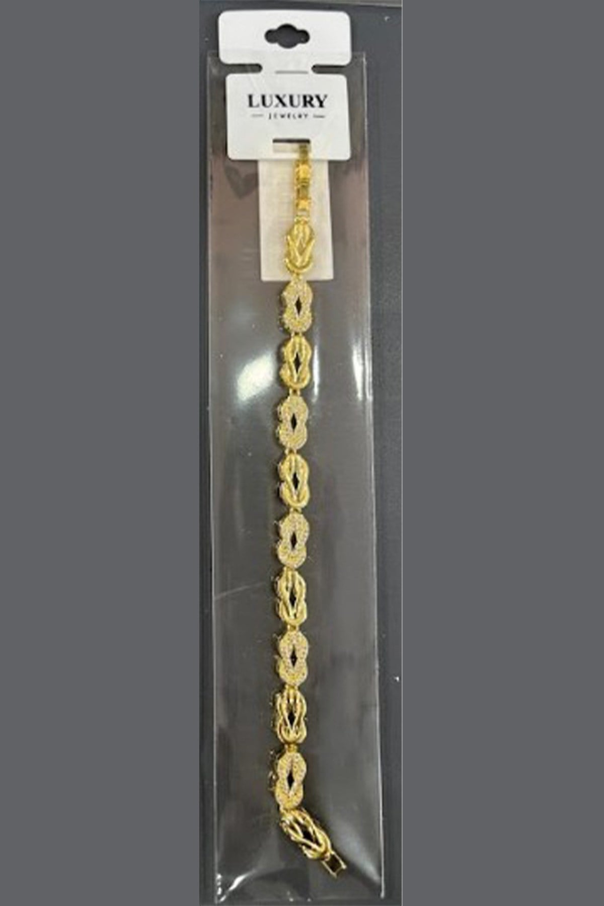 Toptan Kararmaz Çelik Zirkon Taşlı Düğüm Model Lüks Bileklik