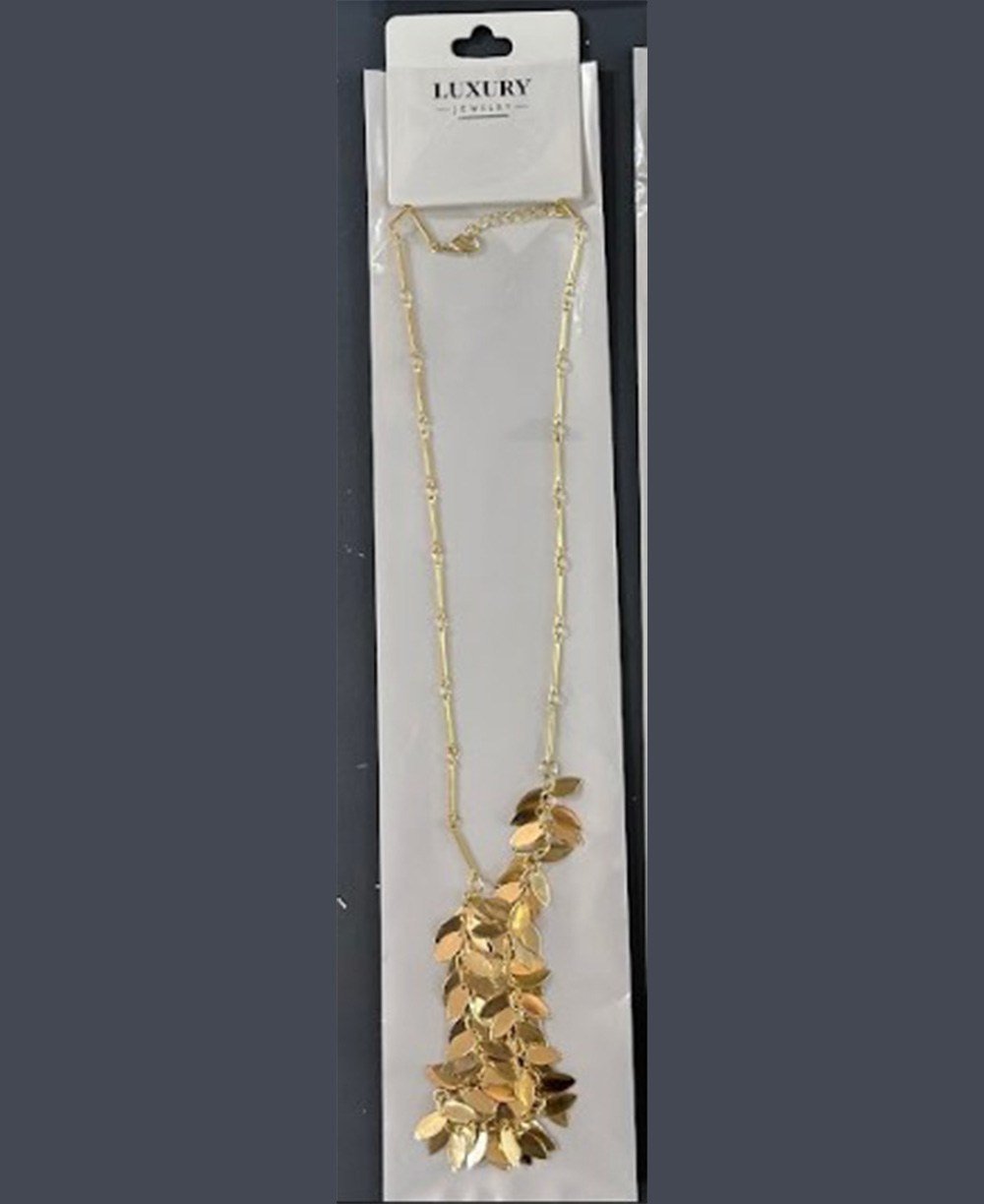 Toptan Paslanmaz Çelik Çoklu Sallantılı Gold Yaprak Figürlü Kolye