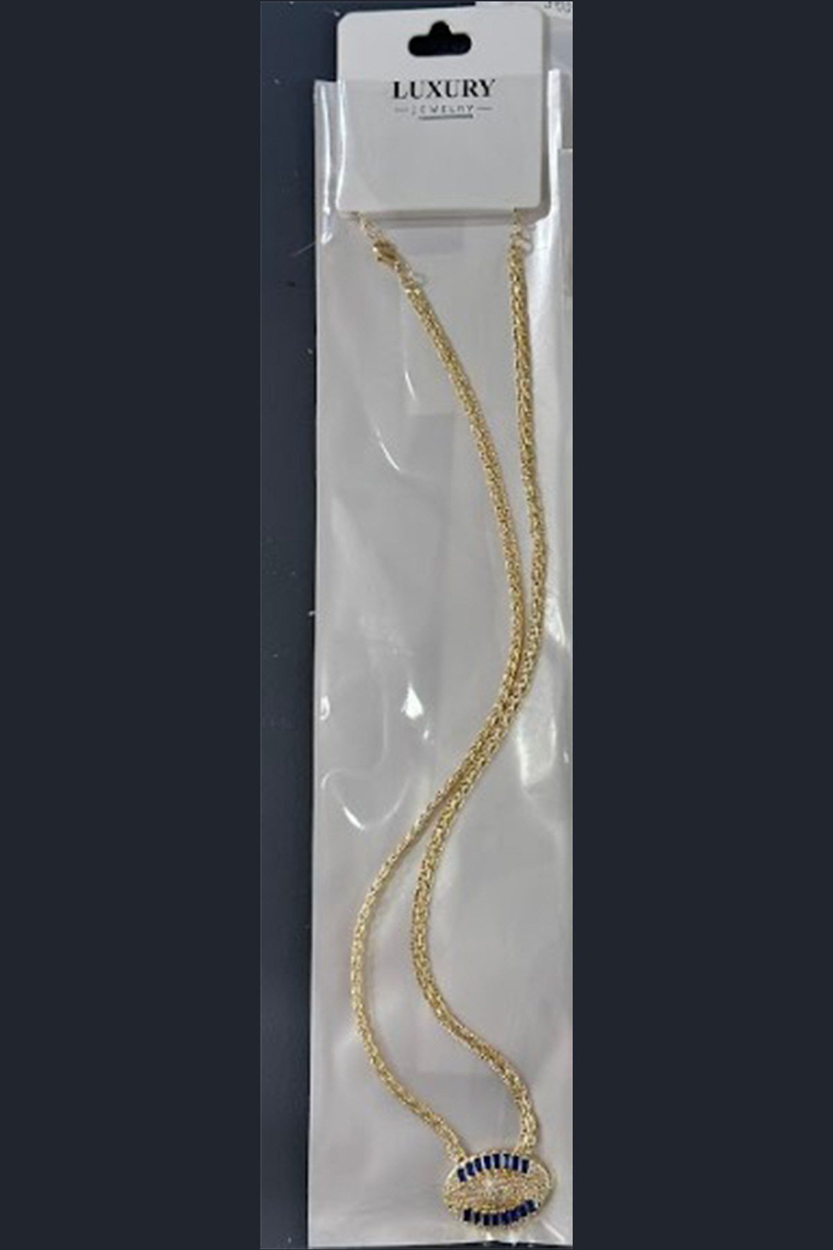 Toptan Paslanmaz Çelik Gold Baget Zirkon Taşlı Minimal Kolye