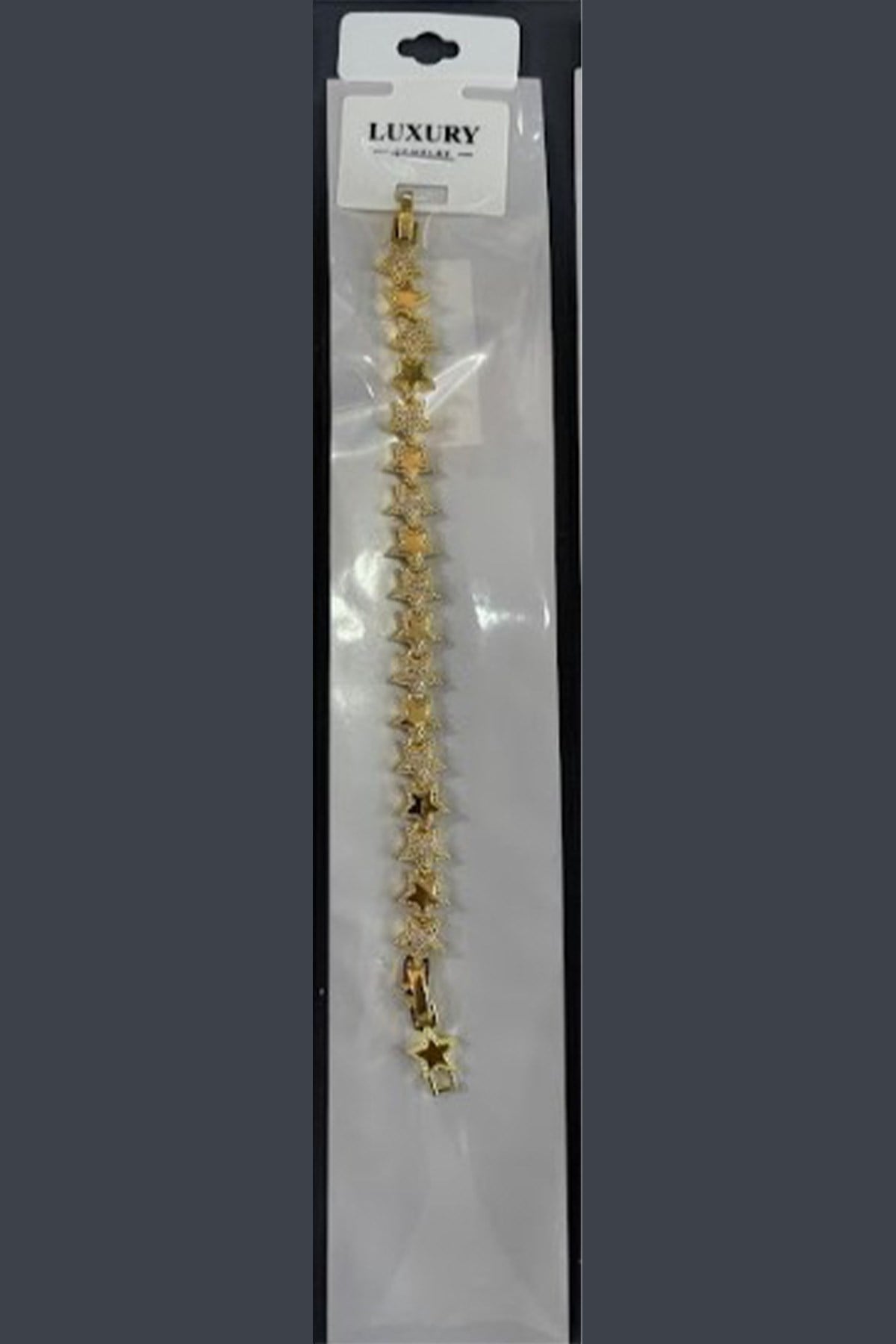 Toptan Zirkon Taşlı Yıldız Model Çelik Bileklik