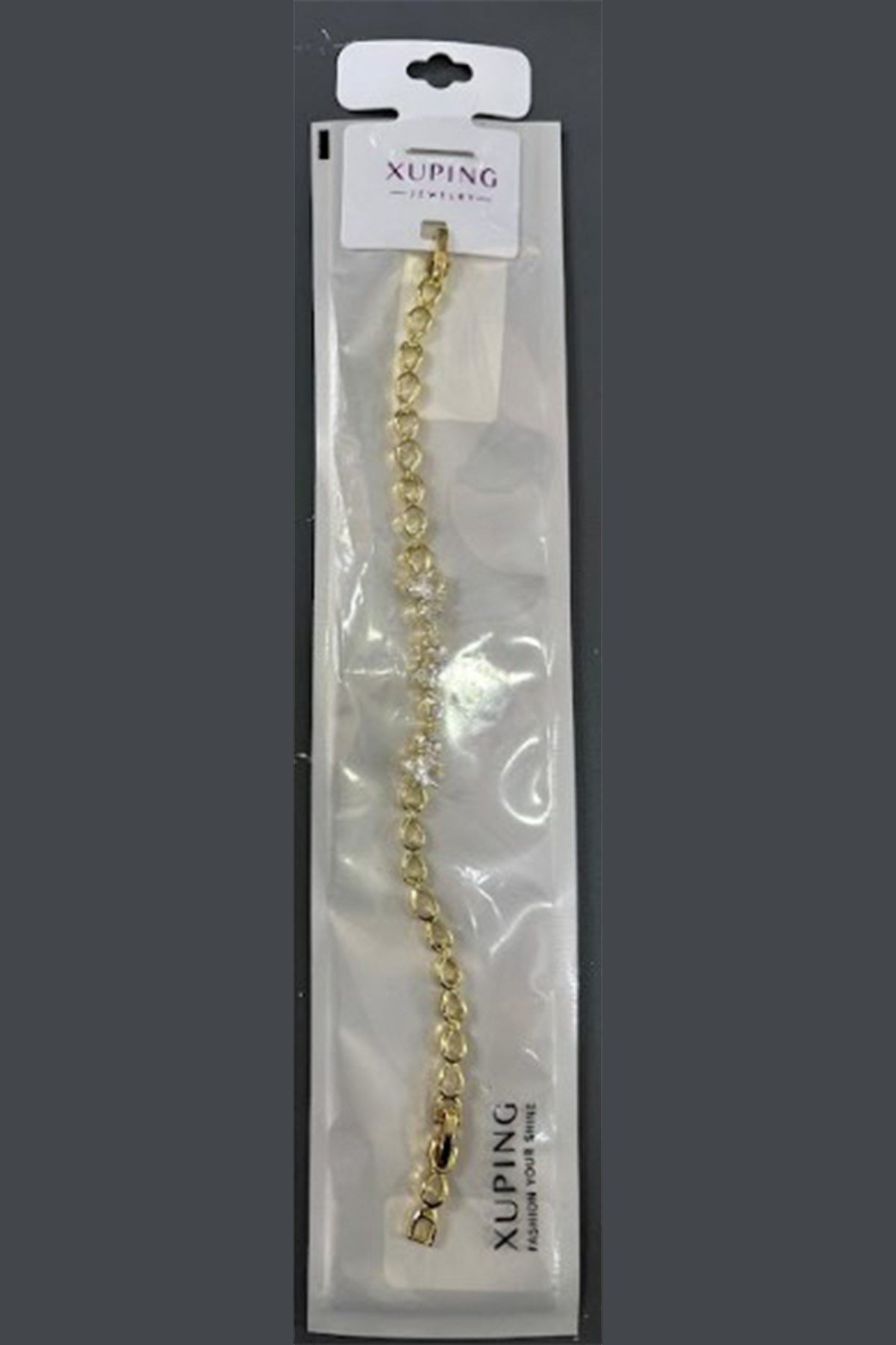 Xuping Toptan Markiz Zirkon Taşlı Çiçek Motifli Gold Bileklik