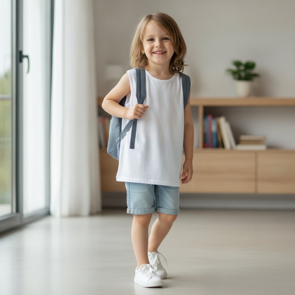 Çocuk Beyaz Renk Tshirt CB1038