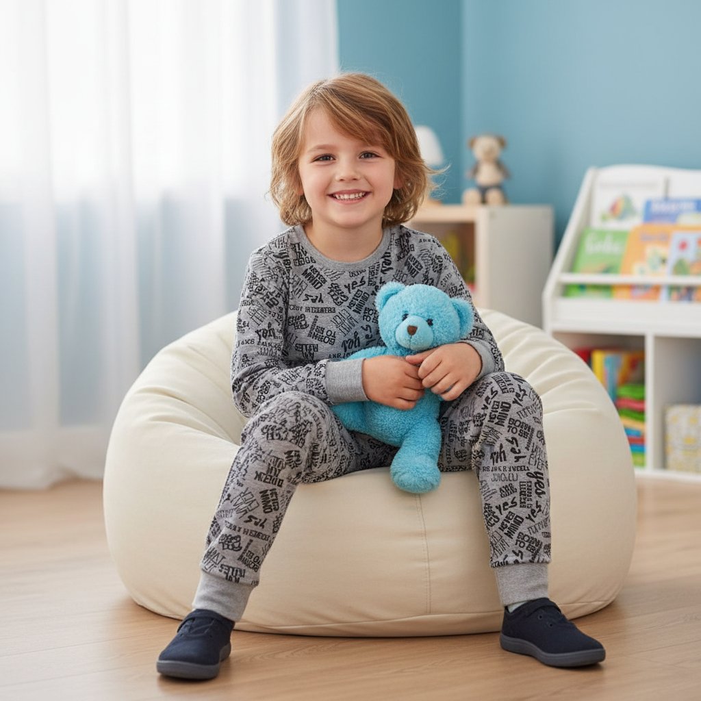 Çocuk Desenli 2'li Pijama Takımı CB1000