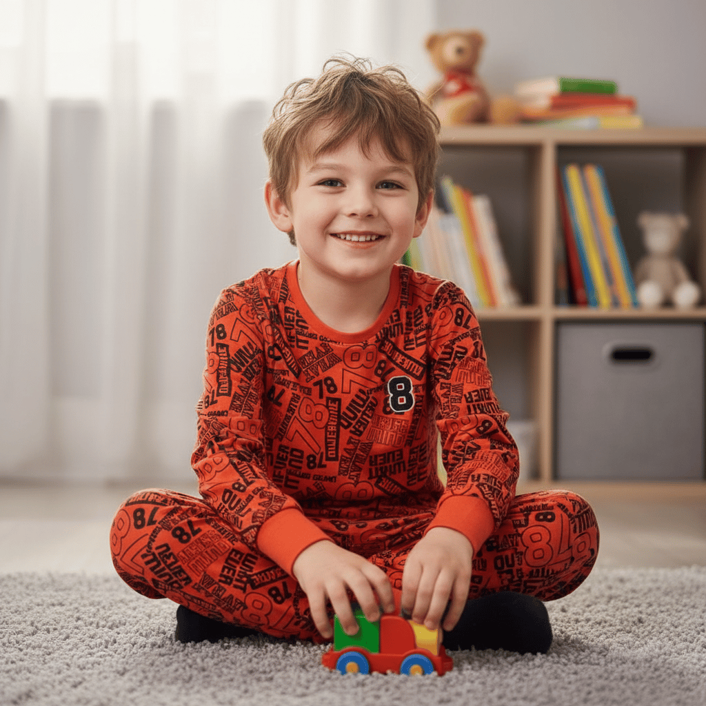 Çocuk Desenli 2'li Pijama Takımı CB1000