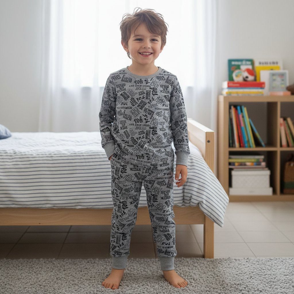 Çocuk Desenli 2'li Pijama Takımı CB1000