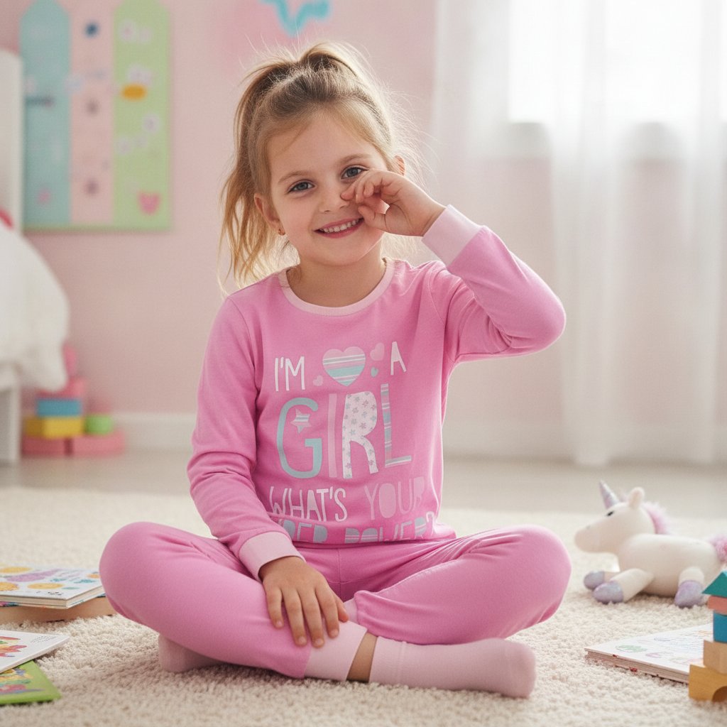 Çocuk Gril Baskılı 2'li Takım CB1016