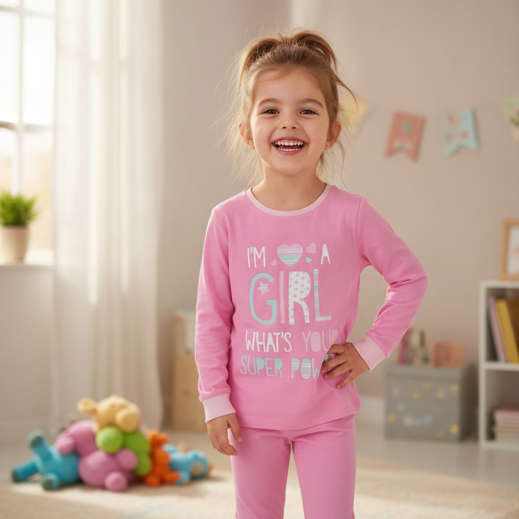 Çocuk Gril Baskılı 2'li Takım CB1016