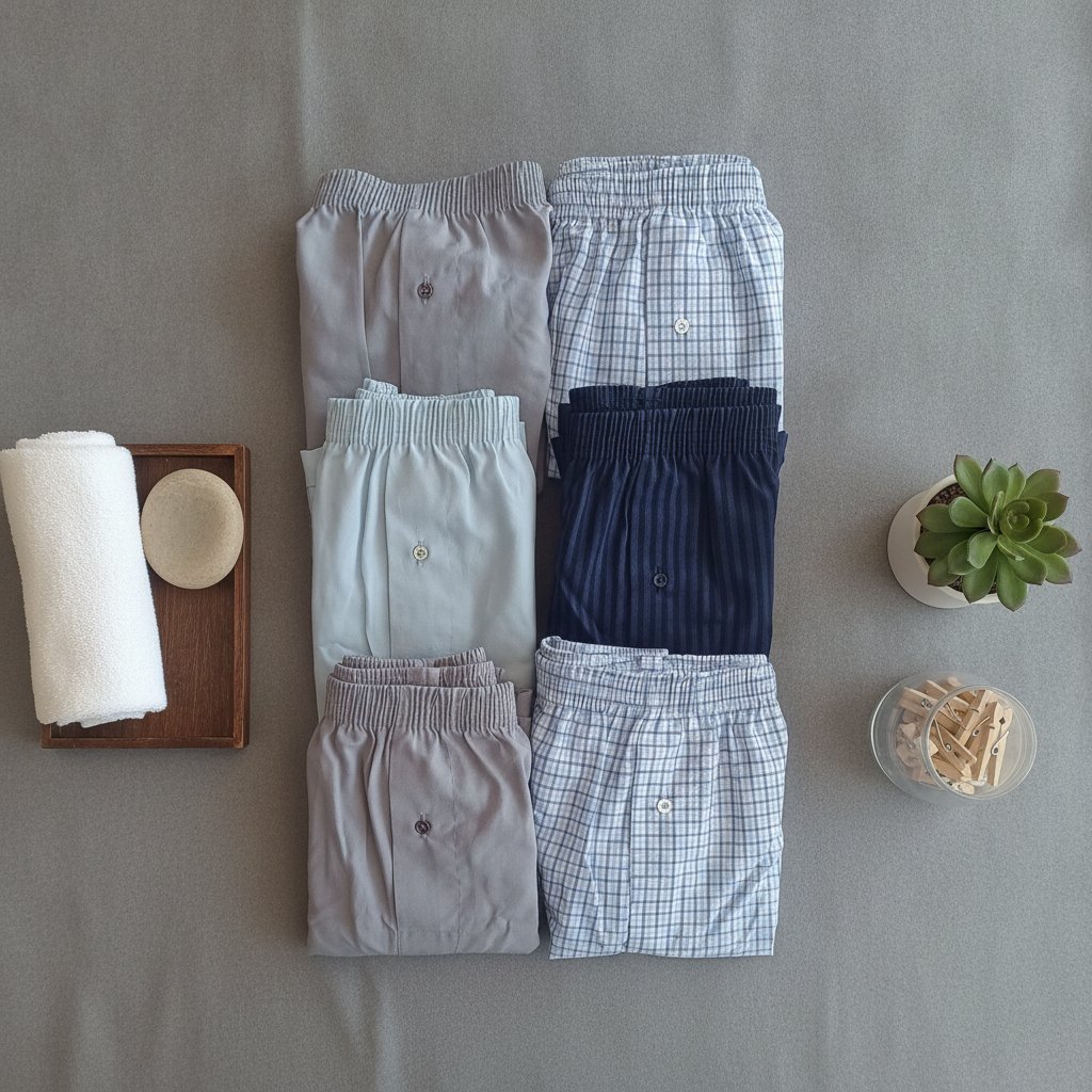 Erkek 6'lı Paket Karışık Renk Dokuma Kumaş Boxer 002-0014 0071-No:005 BB2651