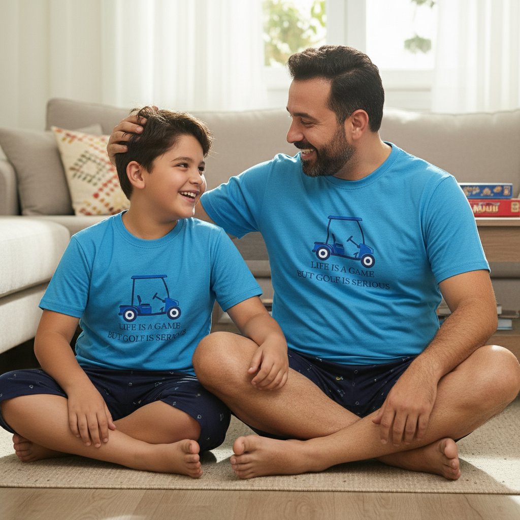 Erkek Çocuk Lacivert Mavi Renk Baskılı Şortlu Takım BB2132