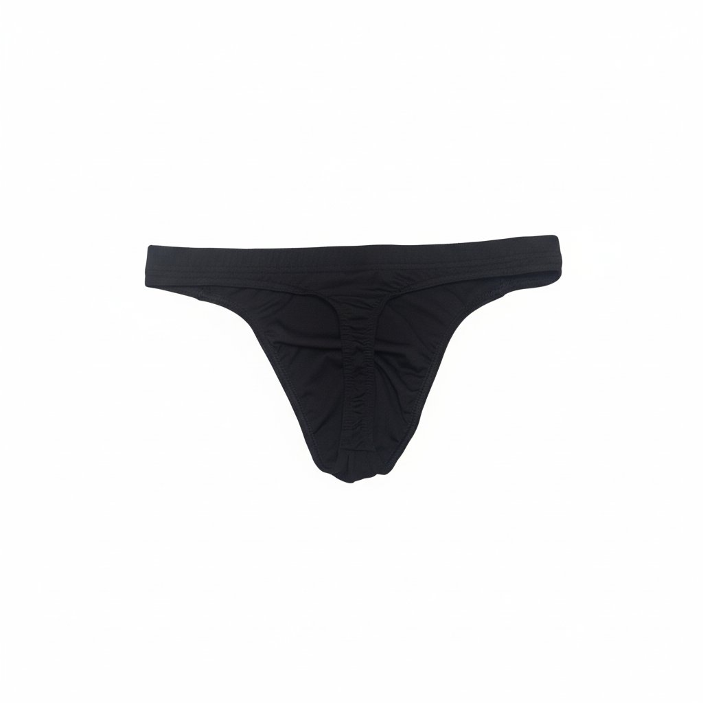 Erkek Kırmızı Kelebek Nakışlı Siyah Renk String Külot BB2291