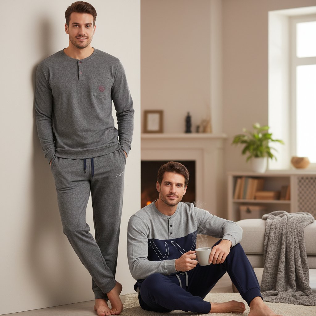 Erkek Pamuklu Bohçalık Ve Çeyizlik 2 Adet 2'li Pijama Takımı BB2478