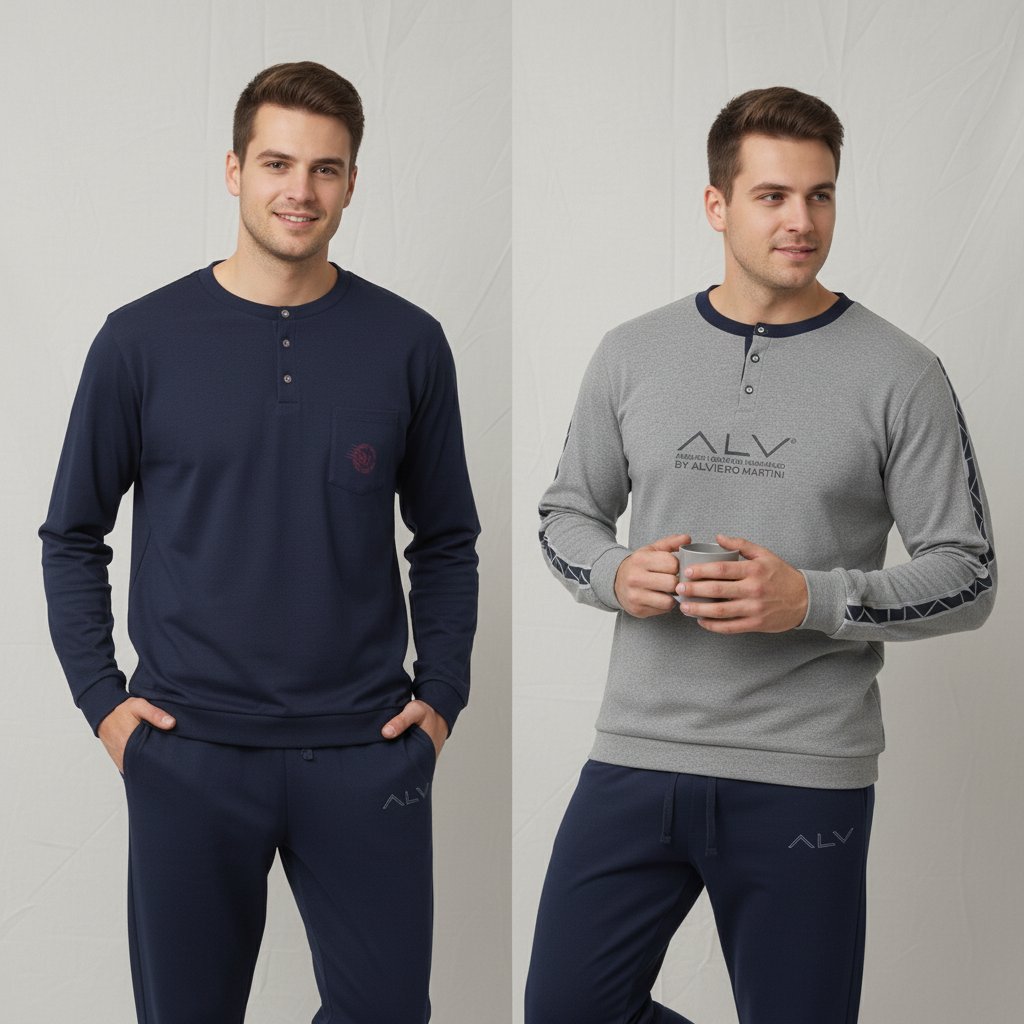 Erkek Pamuklu Bohçalık Ve Çeyizlik 2 Adet 2'li Pijama Takımı BB2477