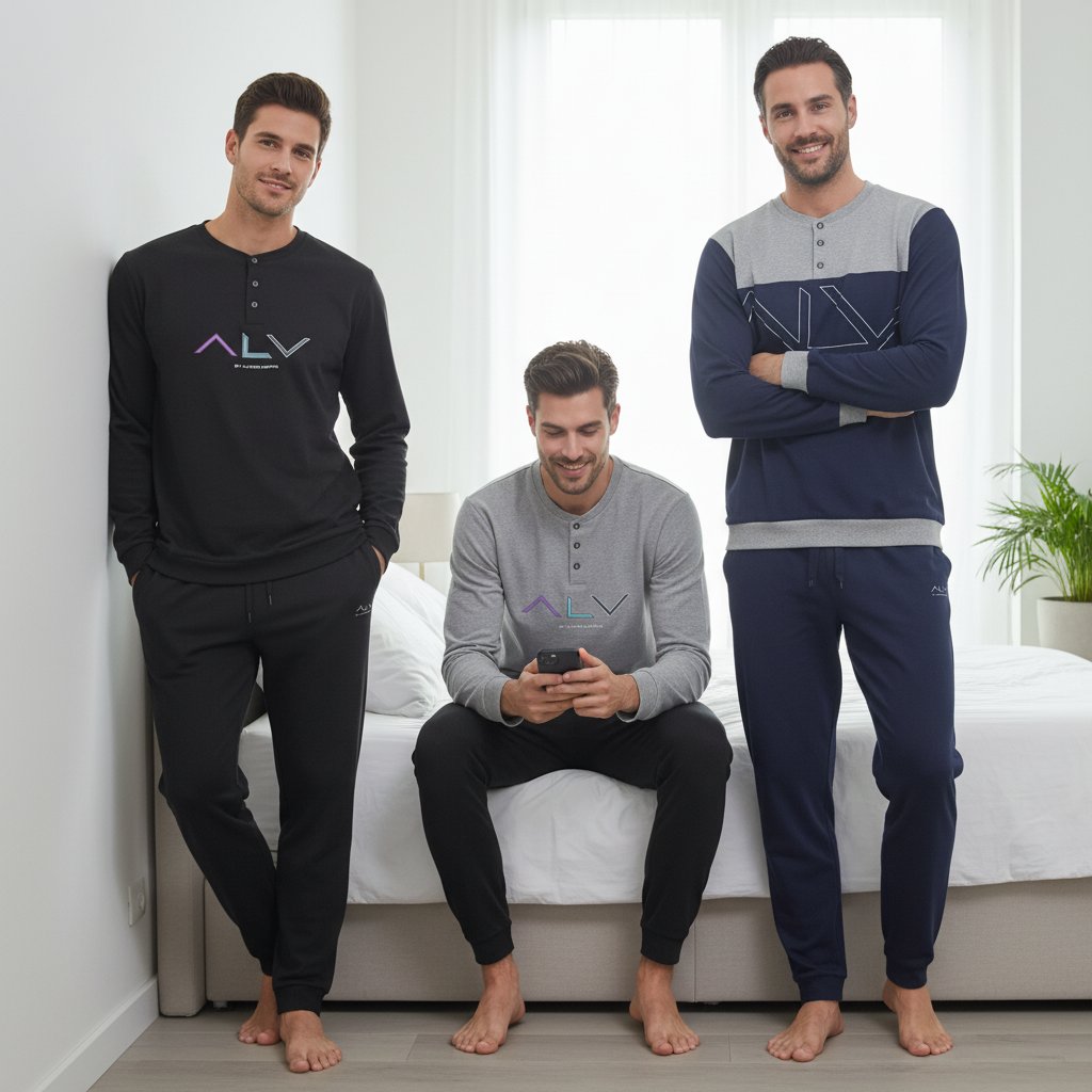 Erkek Pamuklu Bohçalık Ve Çeyizlik 3 Adet 2'li Pijama Takımı BB2481