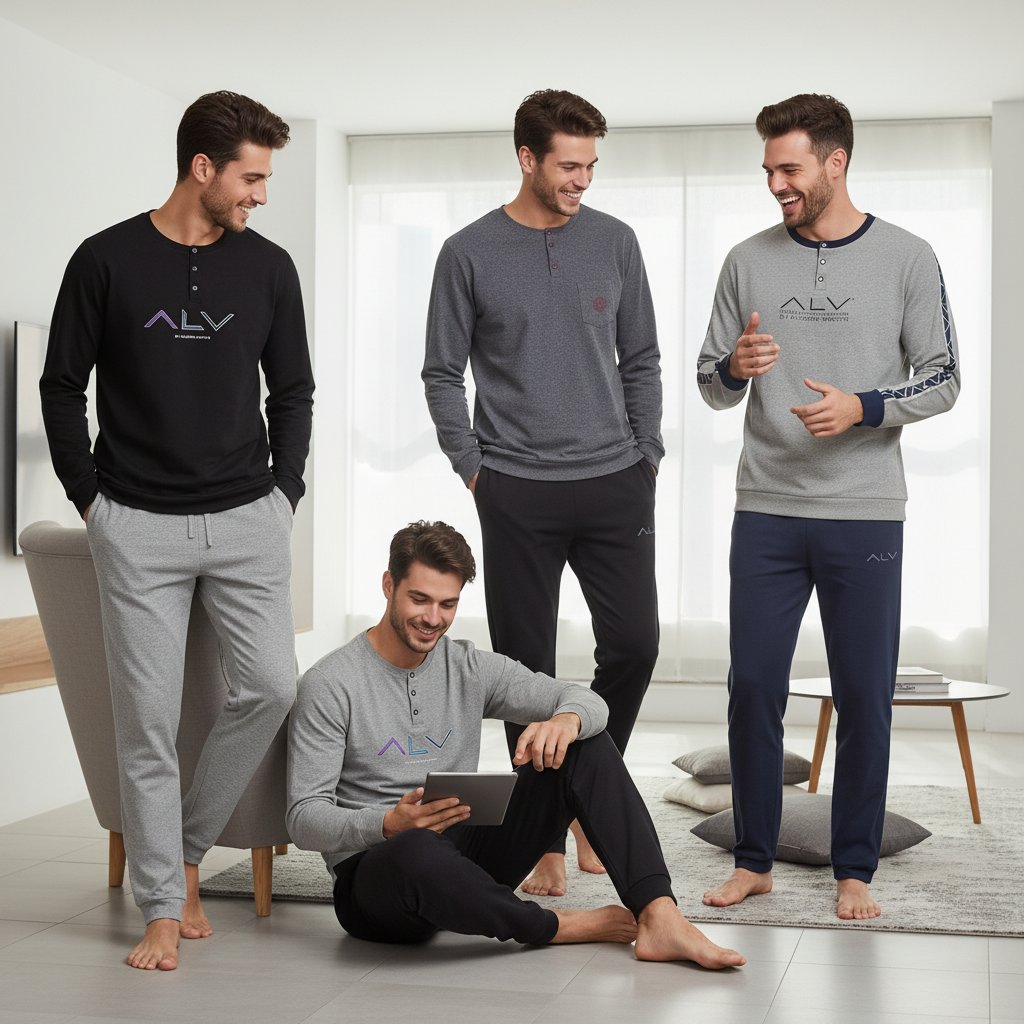 Erkek Pamuklu Bohçalık Ve Çeyizlik 4 Adet 2'li Pijama Takımı BB2484