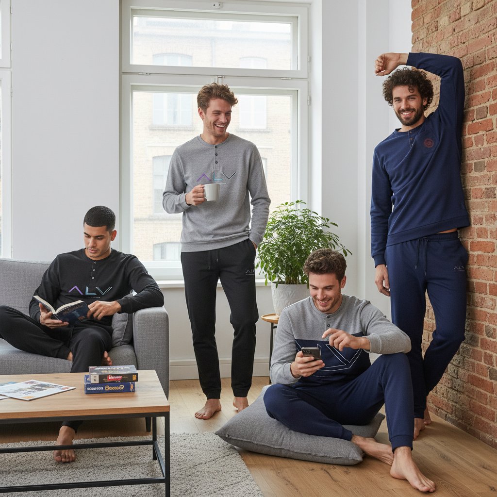 Erkek Pamuklu Bohçalık Ve Çeyizlik 4 Adet 2'li Pijama Takımı BB2483