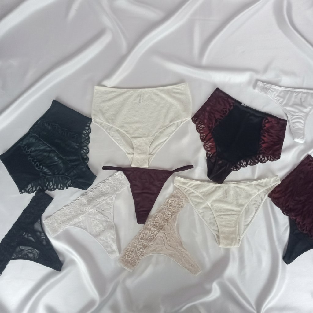 Kadın  10'lu Paket Karışık Renk Hipster String Tanga Checky Brazilian Külot BB2471