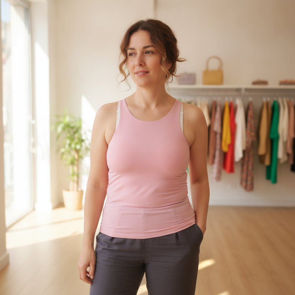 Kadın Basic Kolsuz İçi Yarım Astarlı Tshirt BB2538