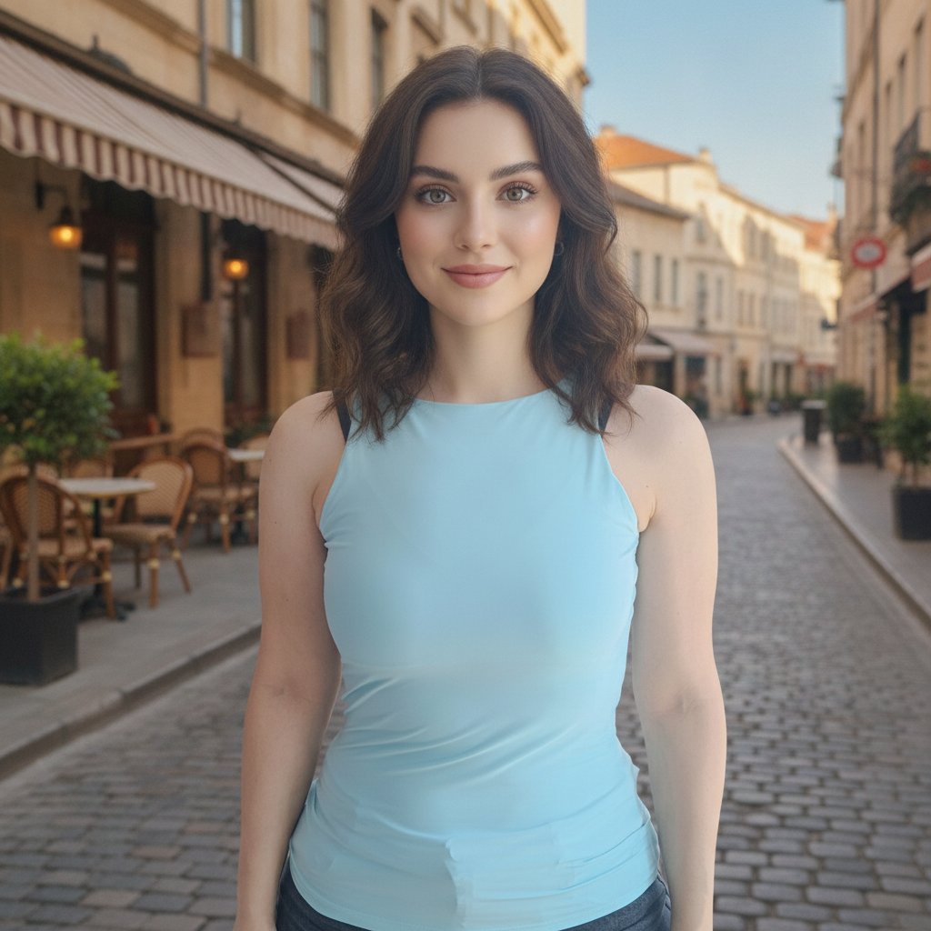 Kadın Basic Kolsuz İçi Yarım Astarlı Tshirt BB2538