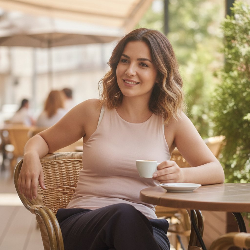 Kadın Basic Kolsuz İçi Yarım Astarlı Tshirt BB2538
