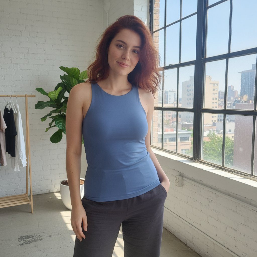 Kadın Basic Kolsuz İçi Yarım Astarlı Tshirt BB2538