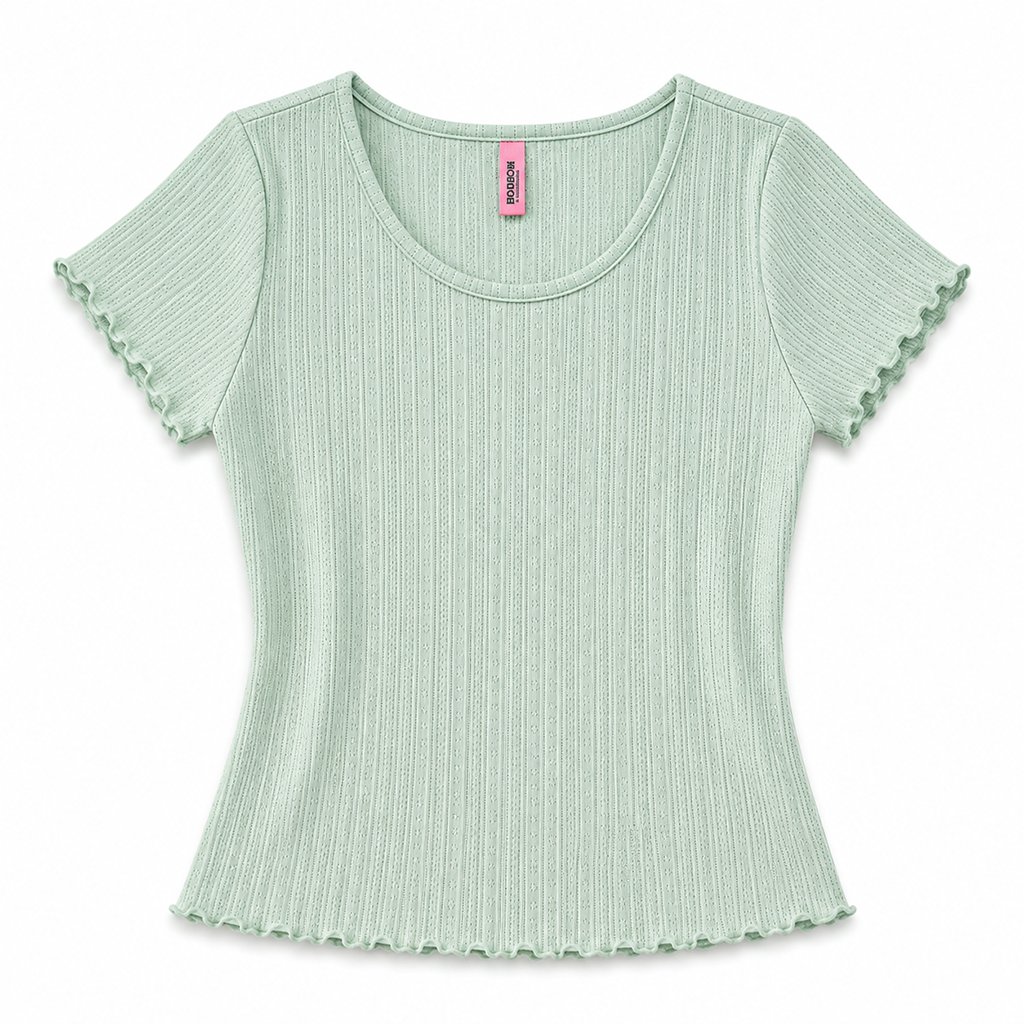 Kadın Bohçalık Çeyizlik Hediyelik Pointel Kumaş Şort Kısa Kol Tshirt ve Bralet 3'lü Pijama Takım BB2414