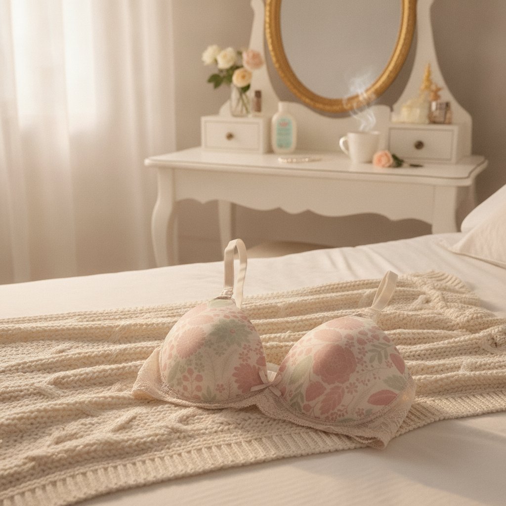 Kadın Dantelli Çiçek Desenli Emzirme Sütyeni  BB2735