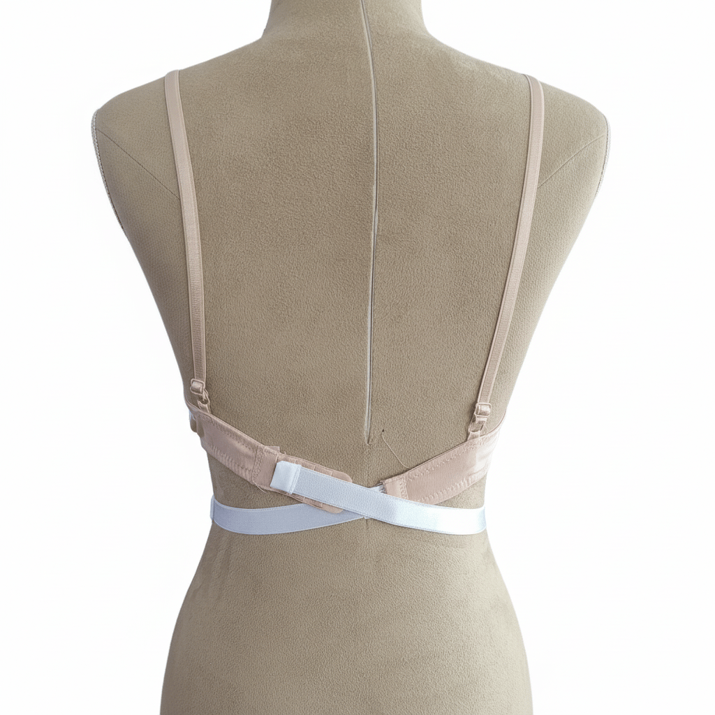 Kadın Low Back Bra Converter Sexy Back Abiye Sütyen Askısı 3'lü Paket 3 Renk Siyah Beyaz Ten BB2855