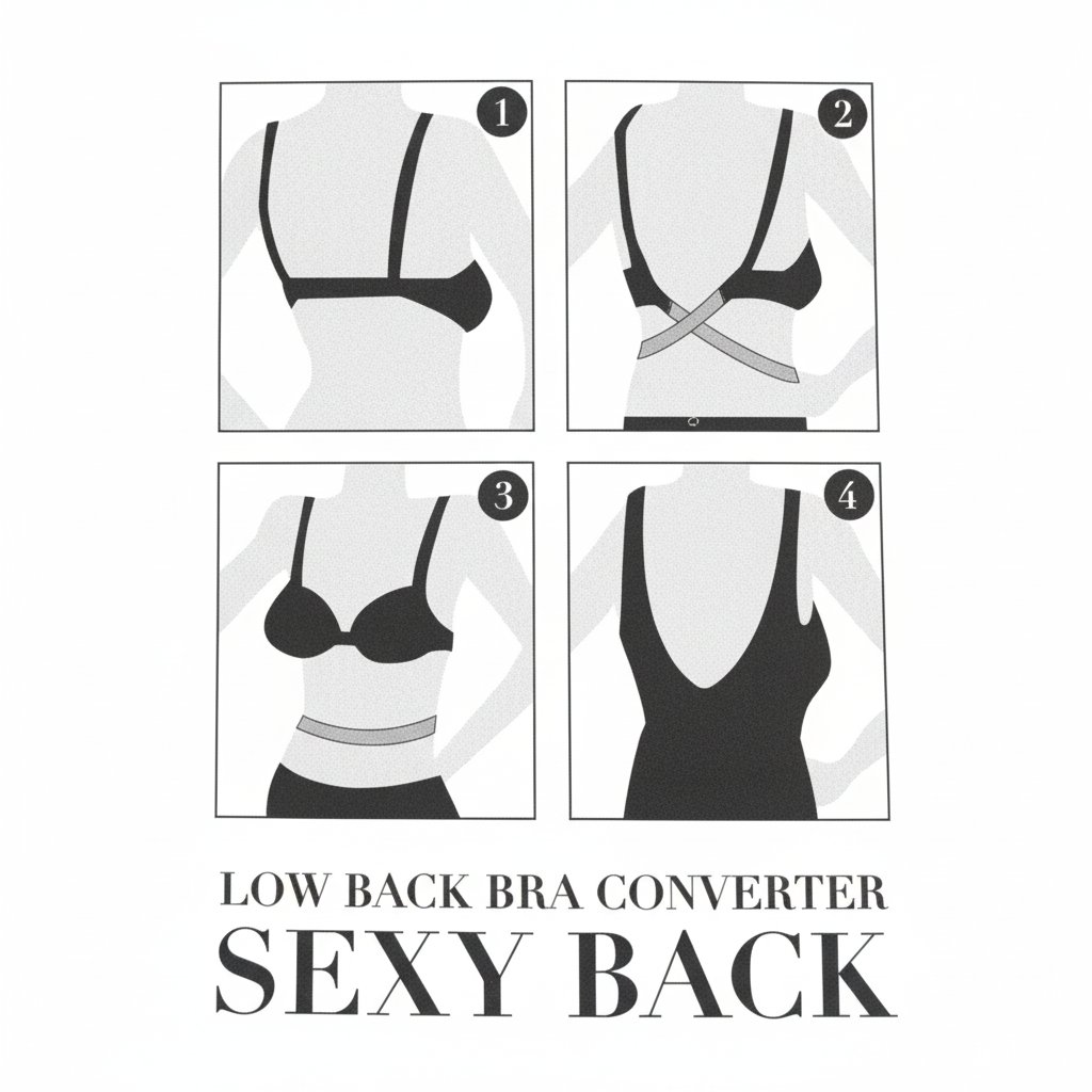 Kadın Low Back Bra Converter Sexy Back Abiye Sütyen Askısı 3'lü Paket 3 Renk Siyah Beyaz Ten BB2855
