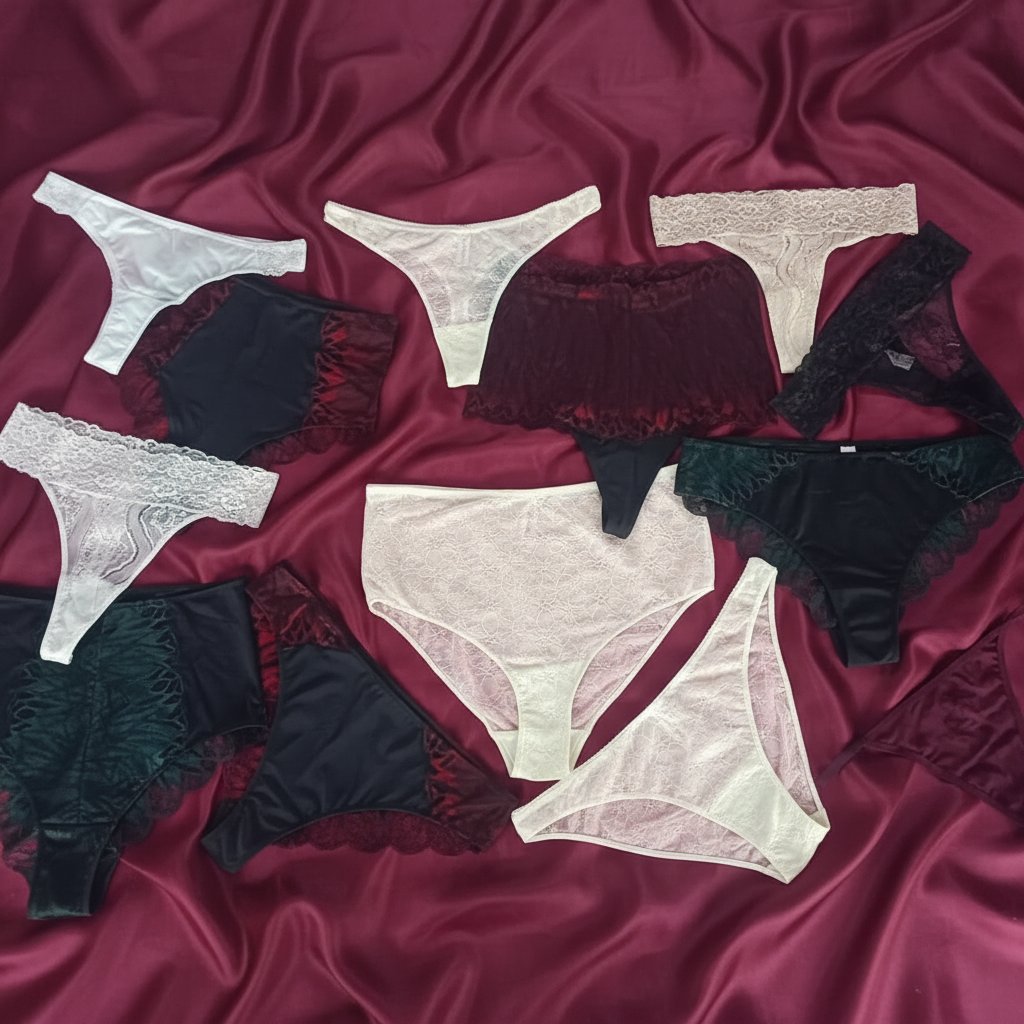 Kadın Pamuklu 10'lu Paket Karışık Renk Hipster String Tanga Checky Brazilya Külot BB271