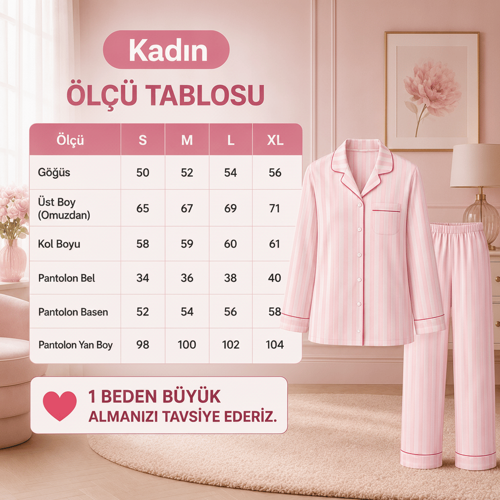 Kadın Pamuklu Bohçalık Ve Çeyizlik 3 Adet 2'li Pijama Takımı BB2217