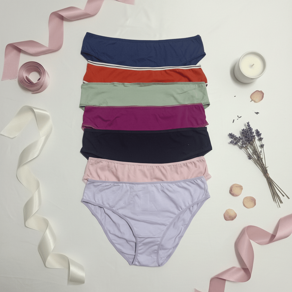 Kadın Pamuklu Rahat Günlük 7'li Mix Karışık Paket Külot BB2832
