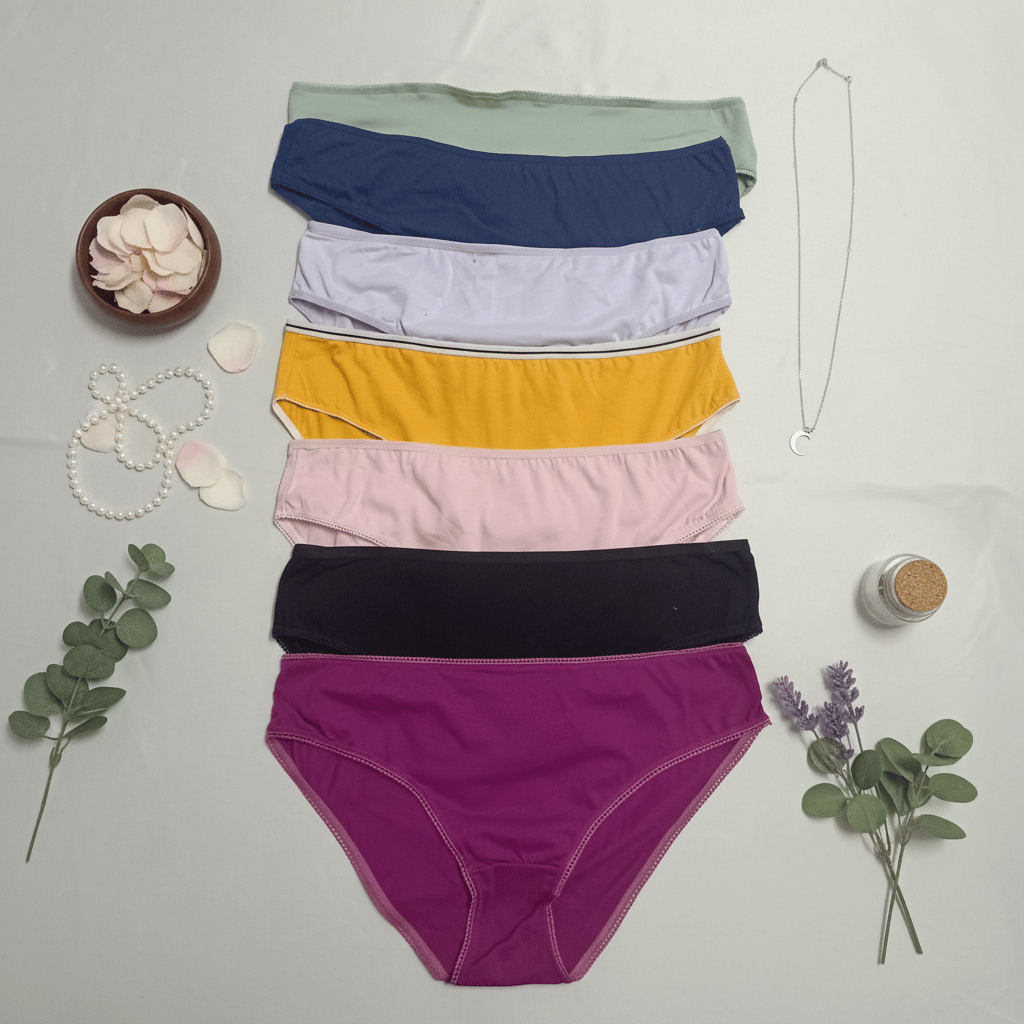 Kadın Pamuklu Rahat Günlük 7'li Mix Karışık Paket Külot BB2832