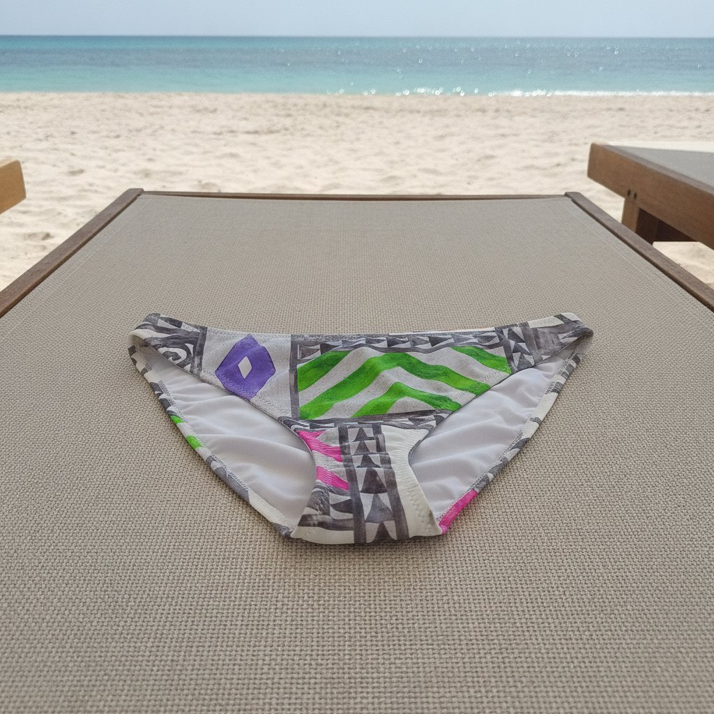 Kadın Plaj Giyim Desenli Bikini Alt BB2579