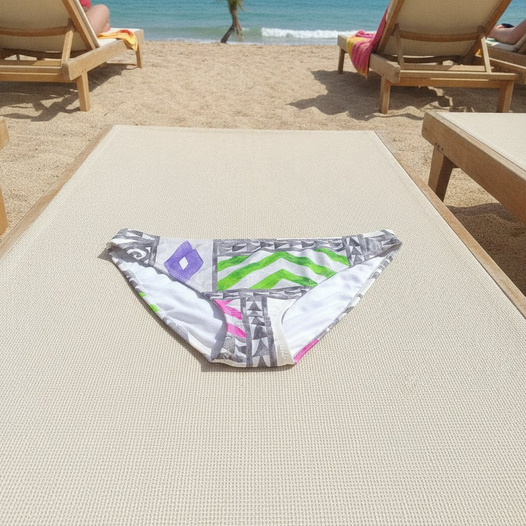 Kadın Plaj Giyim Desenli Bikini Alt BB2579