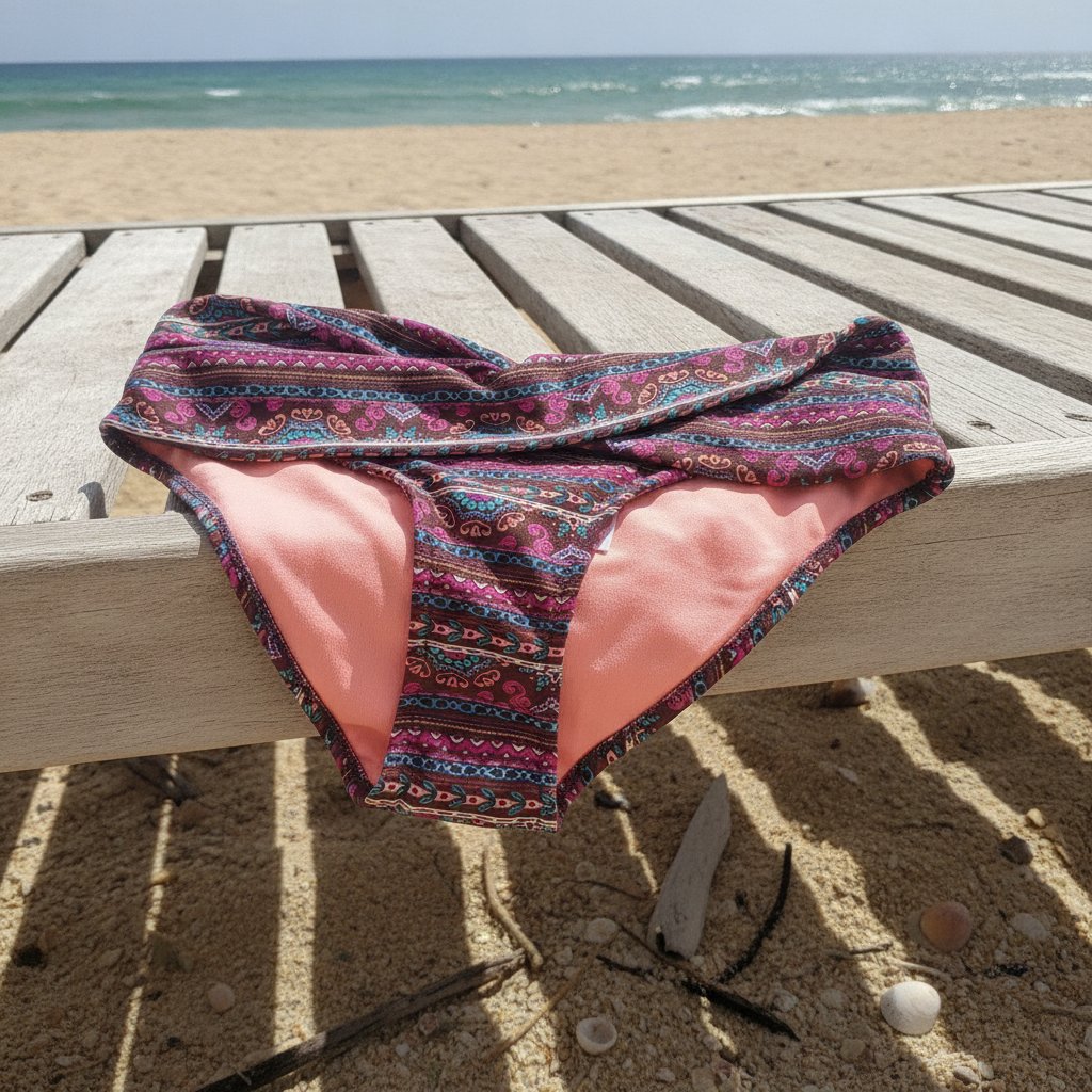 Kadın Plaj Giyim Desenli Bikini Alt BB2566