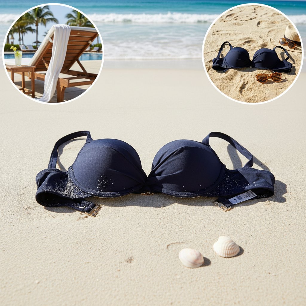 Kadın Plaj Giyim Siyah Renk Bikini Üst BB2630