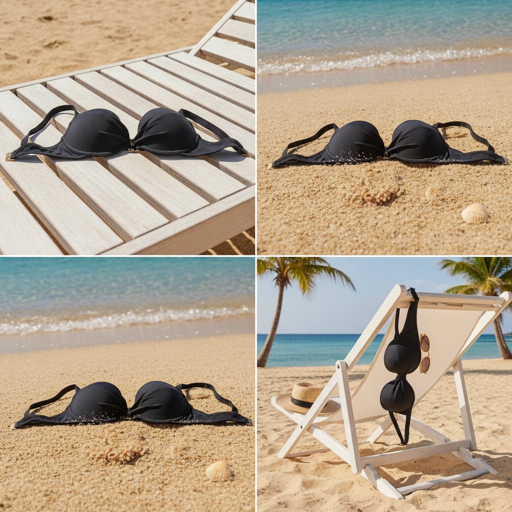Kadın Plaj Giyim Siyah Renk Bikini Üst BB2630