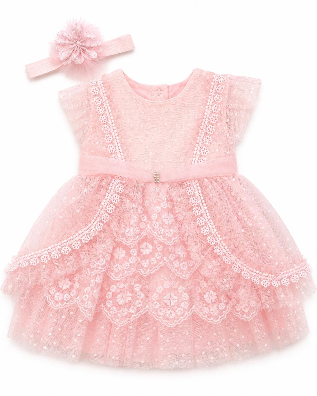 Miniborn Elbise Pembe