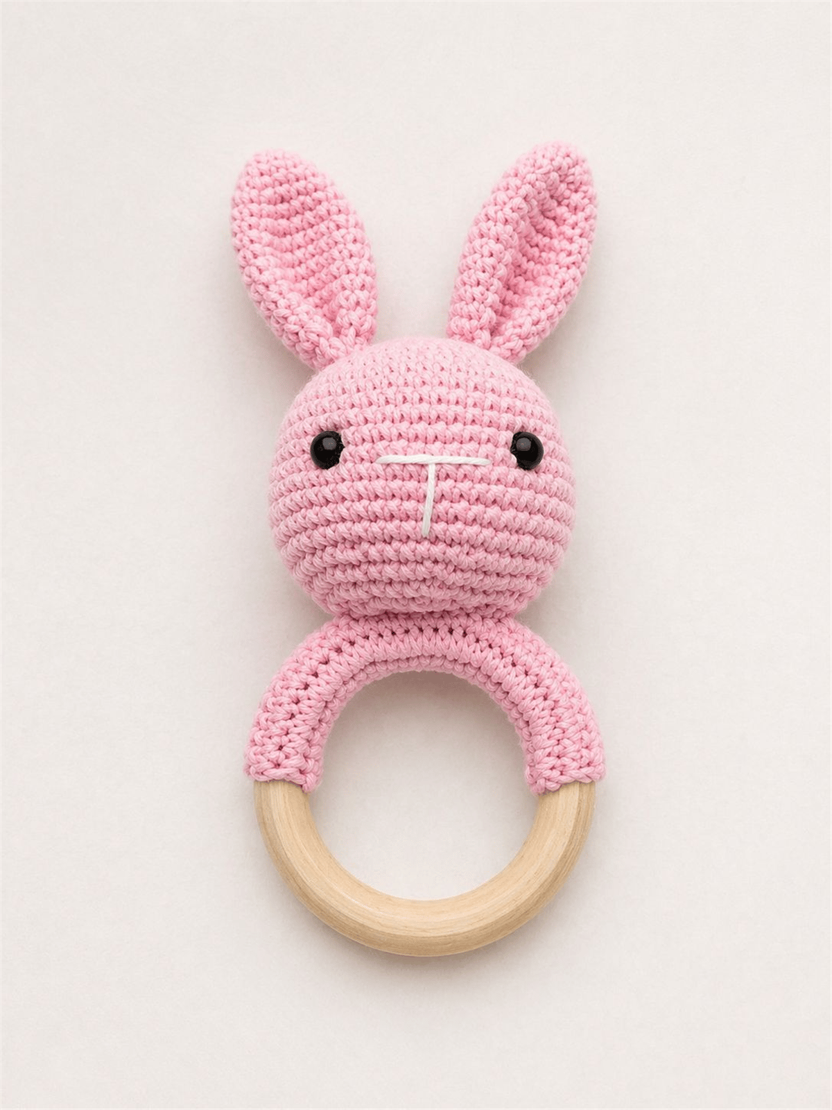 Yino Amigurumi Tavşan Çıngırak Pembe