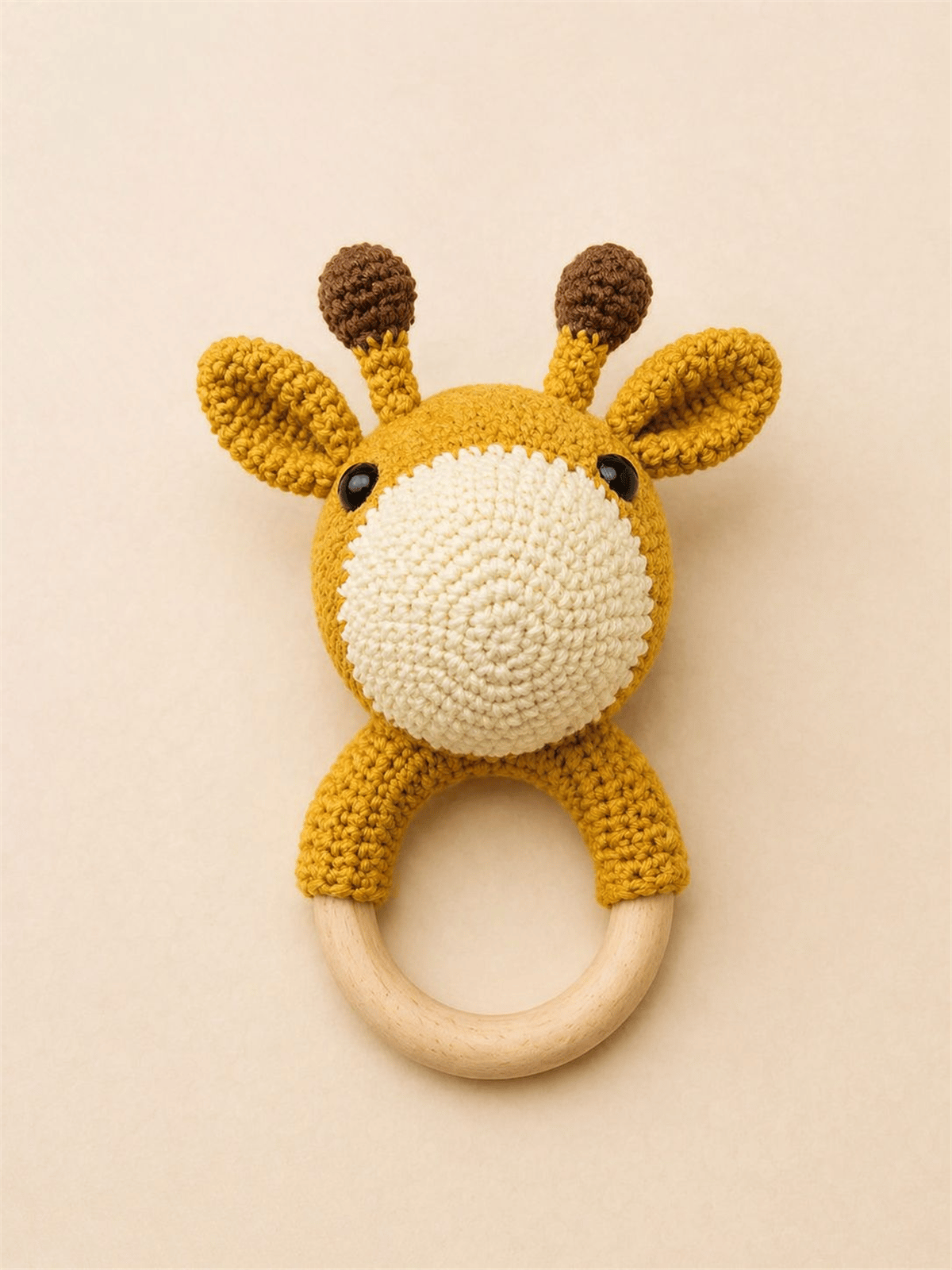 Yino Amigurumi Zürafa Çıngırak Hardal