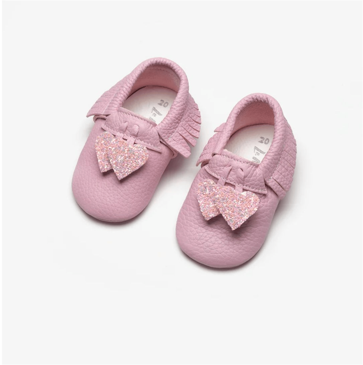 Yino Kalp Figürlü Deri Makosen Pembe