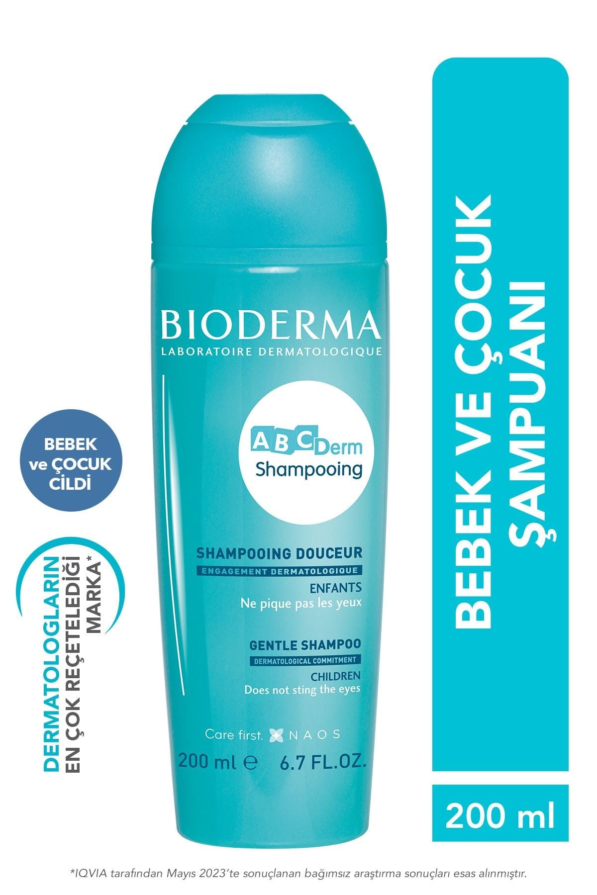 Bioderma ABCDerm Gentle Shampoo Bebek ve Çocuklar için Tuzsuz ve Sülfatsız Şampuan 200 ml