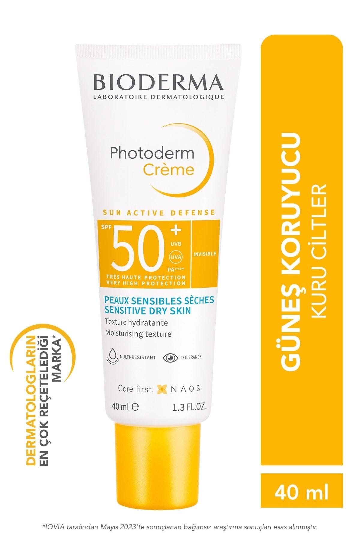 Bioderma Photoderm Cream SPF50+ Kuru Ciltler için Yüksek Koruma Sağlayan Yüz Güneş Kremi 40 ml